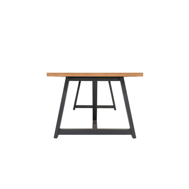 4 Seasons Outdoor Aprilla Dining rein + Taste 4SO Noah Teaktisch Anthrazit Basis 260 cm