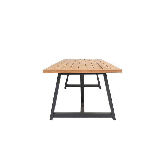 4 Seasons Outdoor Aprilla Ess Anthrazit + Taste 4SO Noah Teaktisch Anthrazit Basi