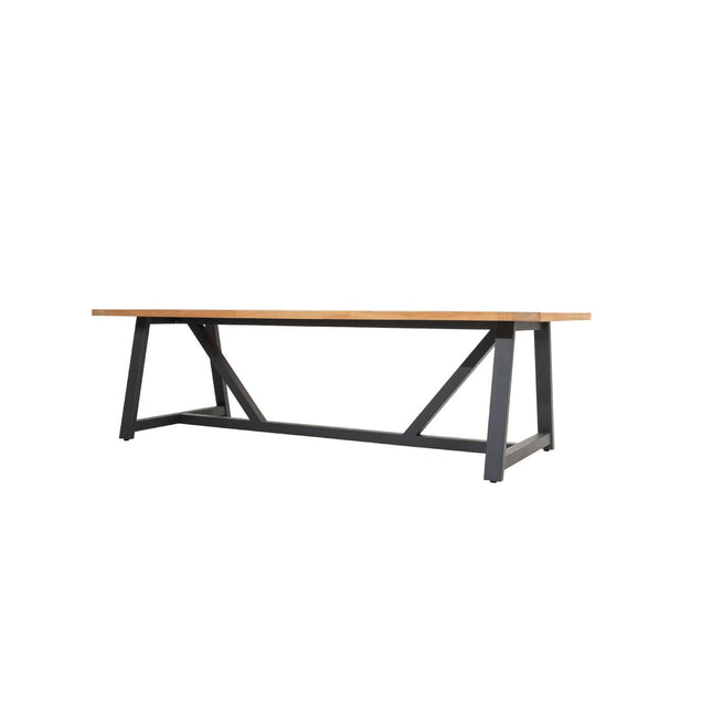 4 Seasons Outdoor Aprilla Ess Anthrazit + Taste 4SO Noah Teaktisch Anthrazit Basi