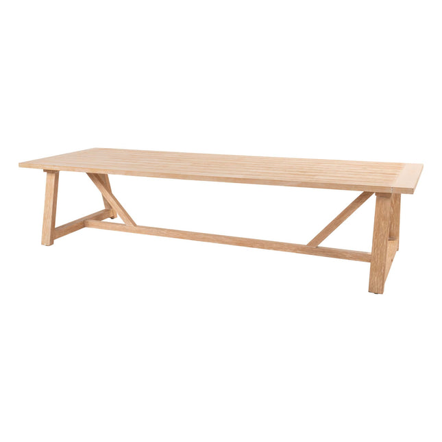 Taste 4SO Noah niedriger Esstisch gebürstet Teak 300 x 100 cm