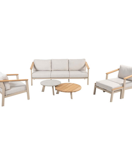 Taste 4SO Olivia Lounge Set 3-Sitzer-Lounge-Sofa + 2x Lounge Chair + Emma Kaffeetische