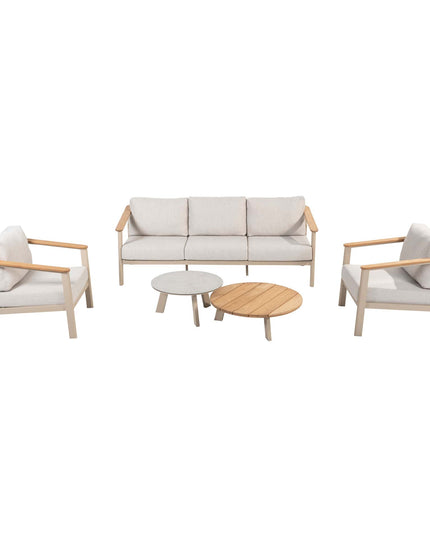 Taste 4SO Olivia Lounge Set 3-Sitzer-Lounge-Sofa + 2x Lounge Chair + Emma Kaffeetische