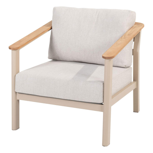Taste 4SO Olivia Lounge Set 3-Sitzer-Lounge-Sofa + 2x Lounge Stuhl + Fußschemel