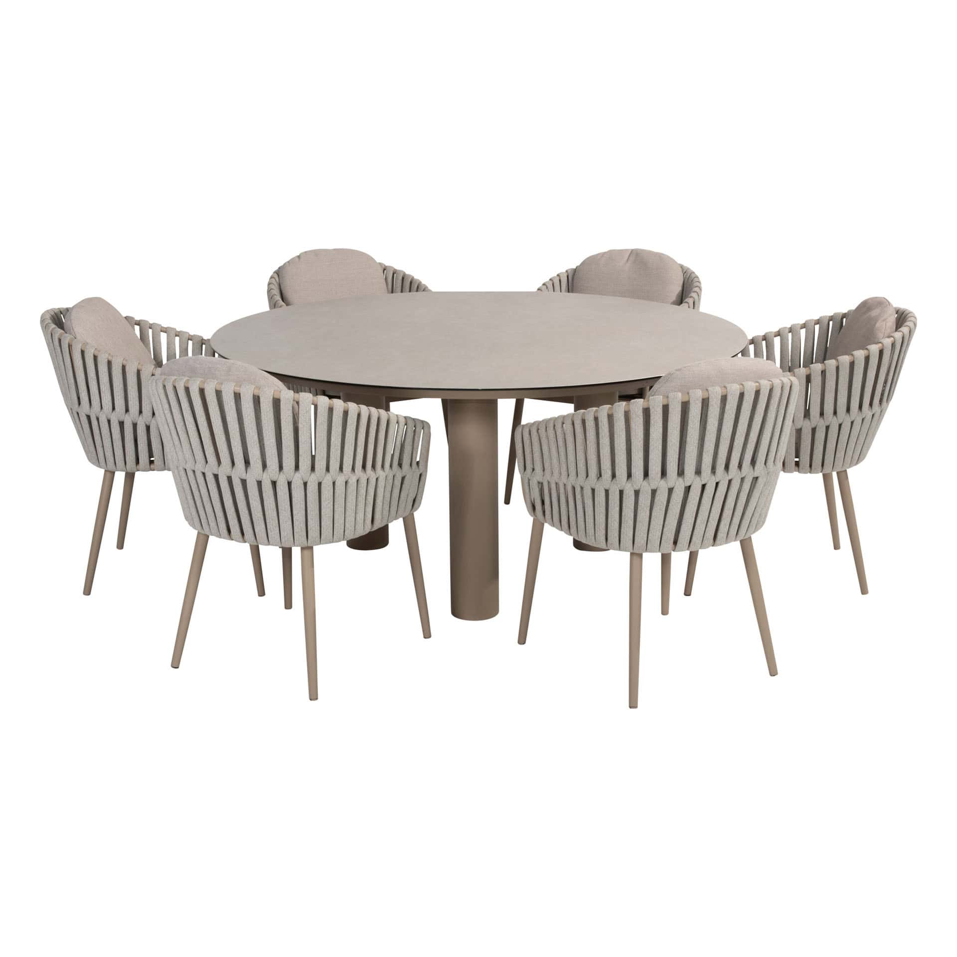 4SO Eva dining set (6 st.) met Donato tafel ⌀160cm - afbeelding 2