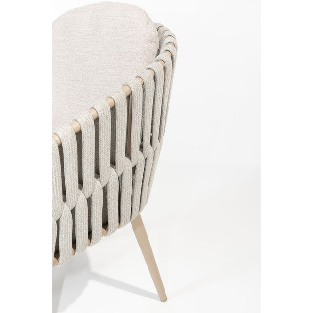 Taste 4SO Eva Dining + Prado Teak Tabelle 160 Ø CM + Lazy Susan