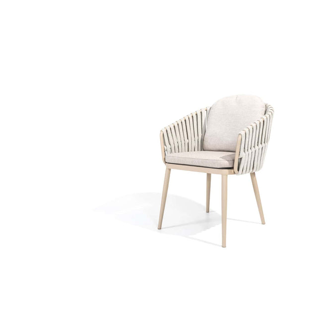 Taste 4SO Eva Dining + Donato Tisch mit bedrucktem Keramiktisch Top 160 Ø cm Latte