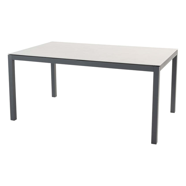 Taste 4SO Salerno Esstisch -Anthrazit mit gedruckter Keramiktisch -Tisch 160 x 95 cm.
