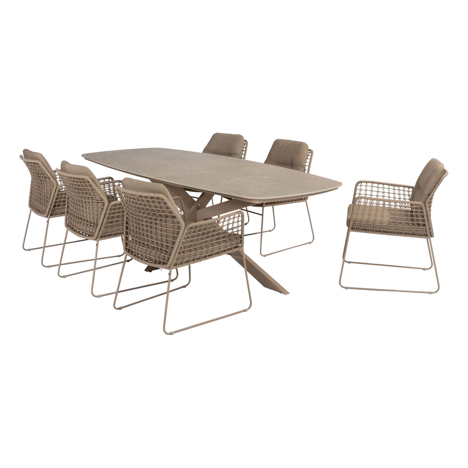 4SO Albano dining set (6 st.) + Taste 4SO Prado tafel 240x105cm - afbeelding 12