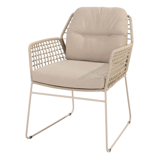 Taste 4SO Albano Essstuhl + Prado Tisch mit Keramik -Tisch -Top -Fass -Latte 240 cm