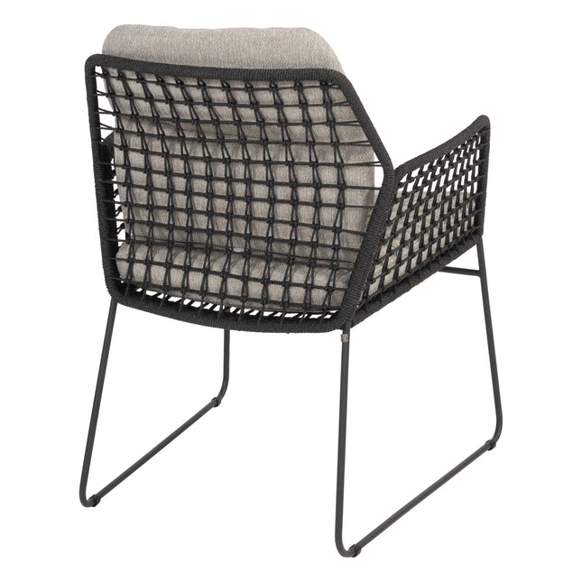 Taste 4SO Rhodes Essstuhl + Prado Tisch mit Keramik -Tisch -Top -Fass -Anthrazit 240 cm