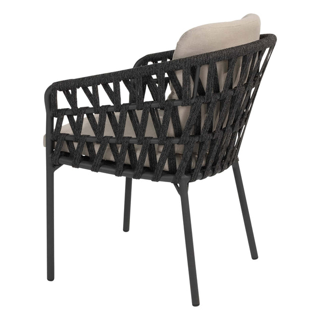 4 Seasons Outdoor Albareto Essstuhl + Taste 4SO Prado Tisch mit Keramik -Tisch -Top -Lauf Anthrazit 240 cm