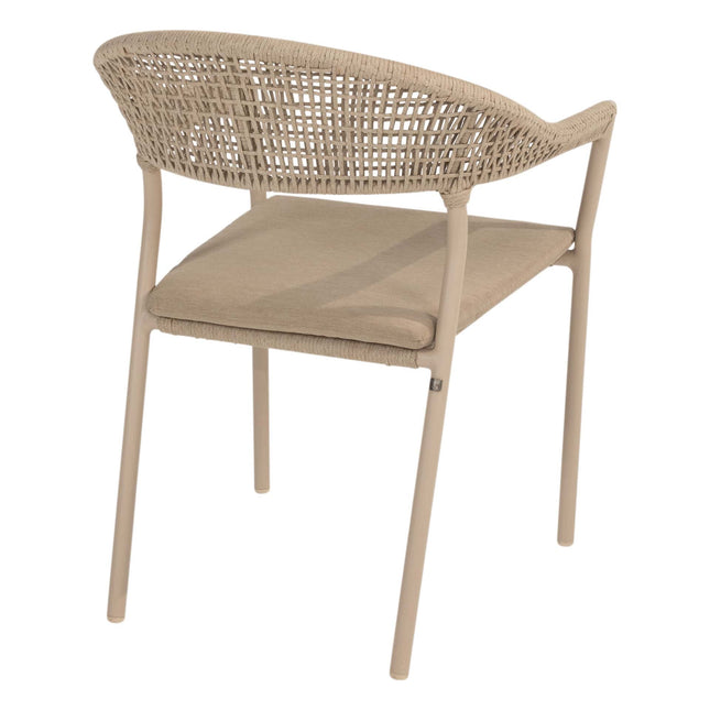 Taste 4SO Sienna Dining + Donato Tisch mit bedrucktem Keramiktisch Top 160 Ø CM Latte