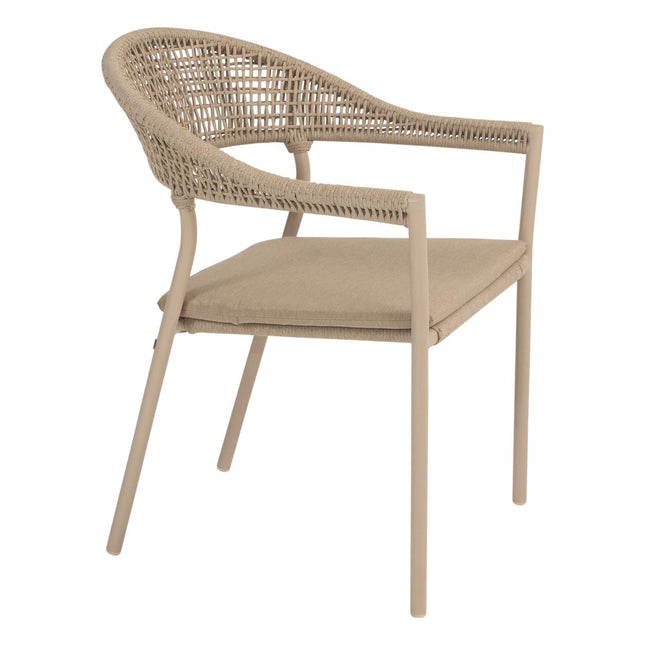 Taste 4SO Sienna Dining + Prado Teak Tabelle 130 Ø CM Teak -Basis