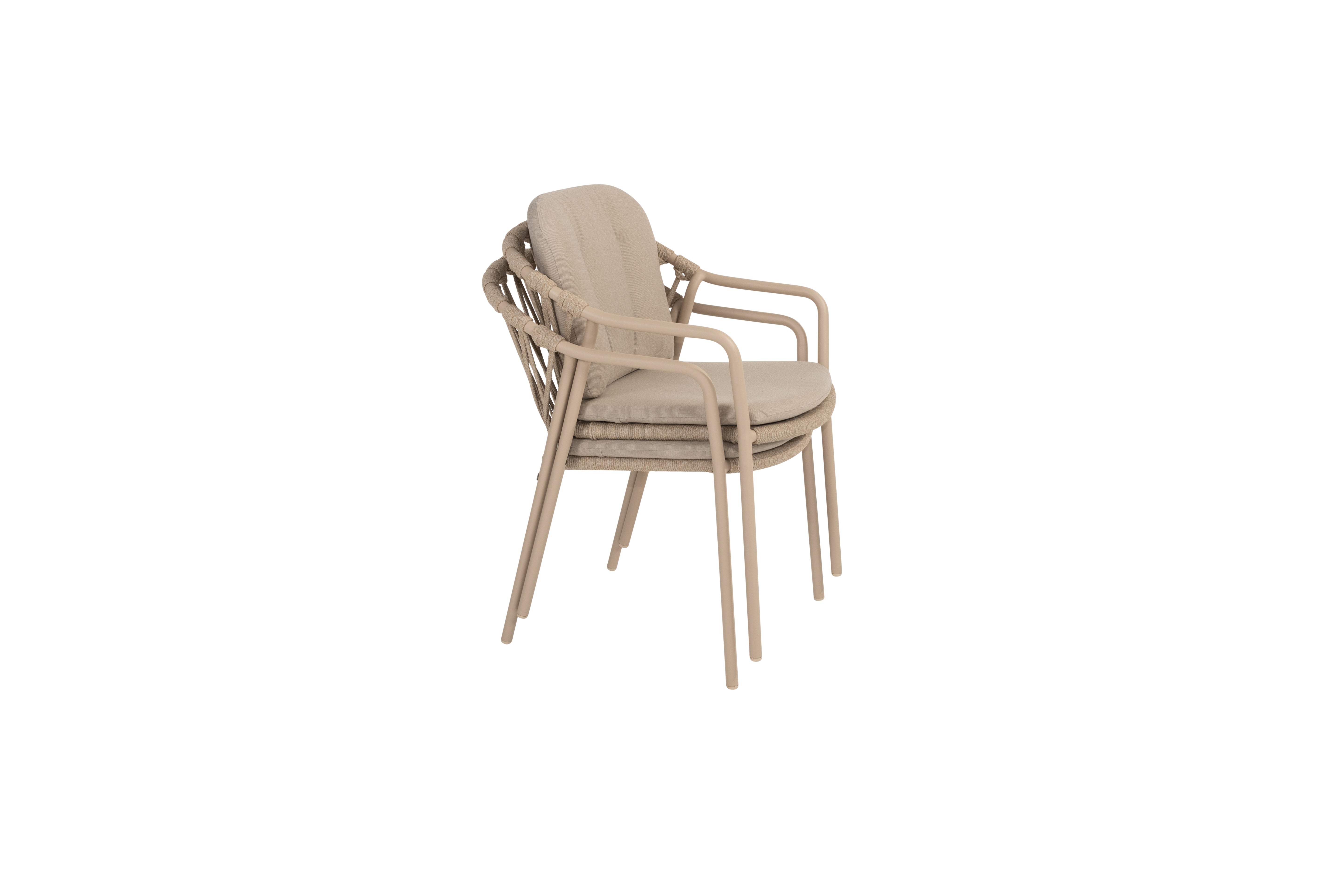 91580  Manitoba stack of 2 dining chairs Latte