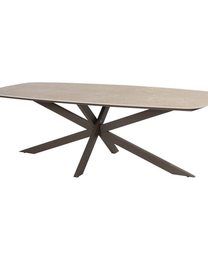 4 Seasons Outdoor Veneto Dining Terre + Taste 4SO Prado Tisch mit Keramik -Tisch -Top Barrel Terre 240 cm