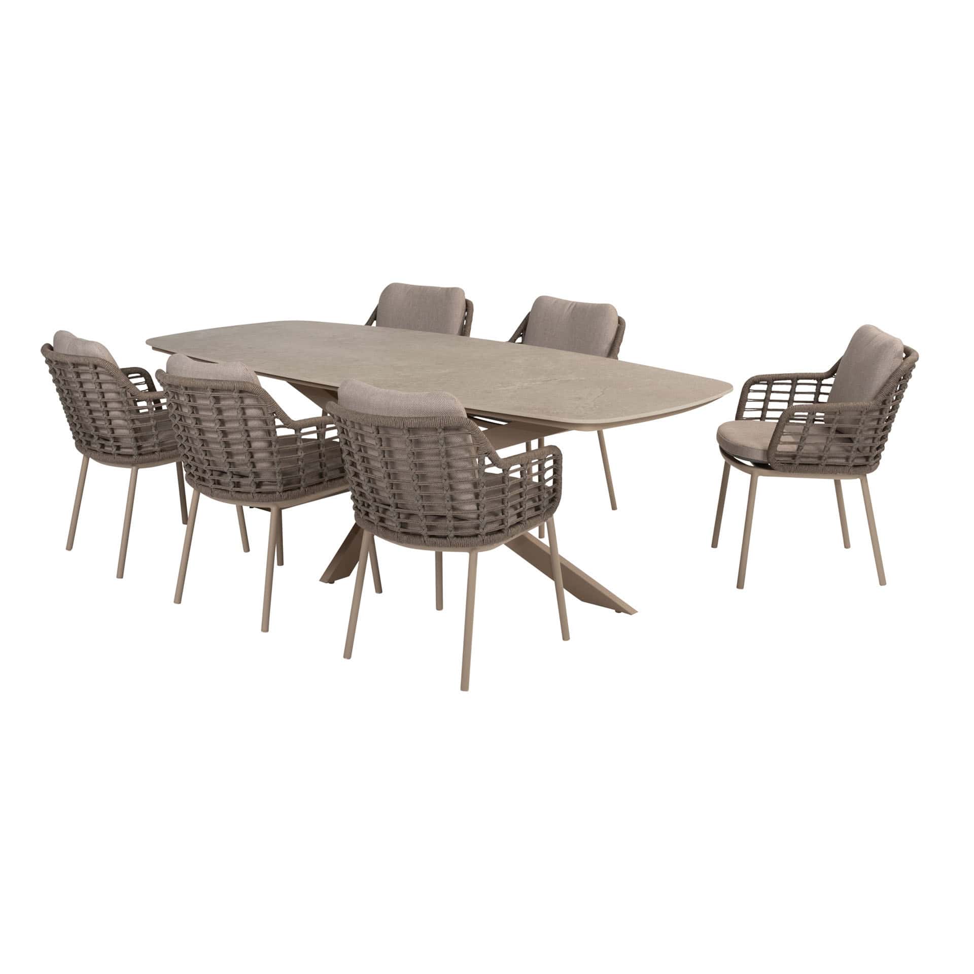 4SO Puglia dining set (6 st.) + Taste 4SO Prado tafel 240x105cm - afbeelding 2