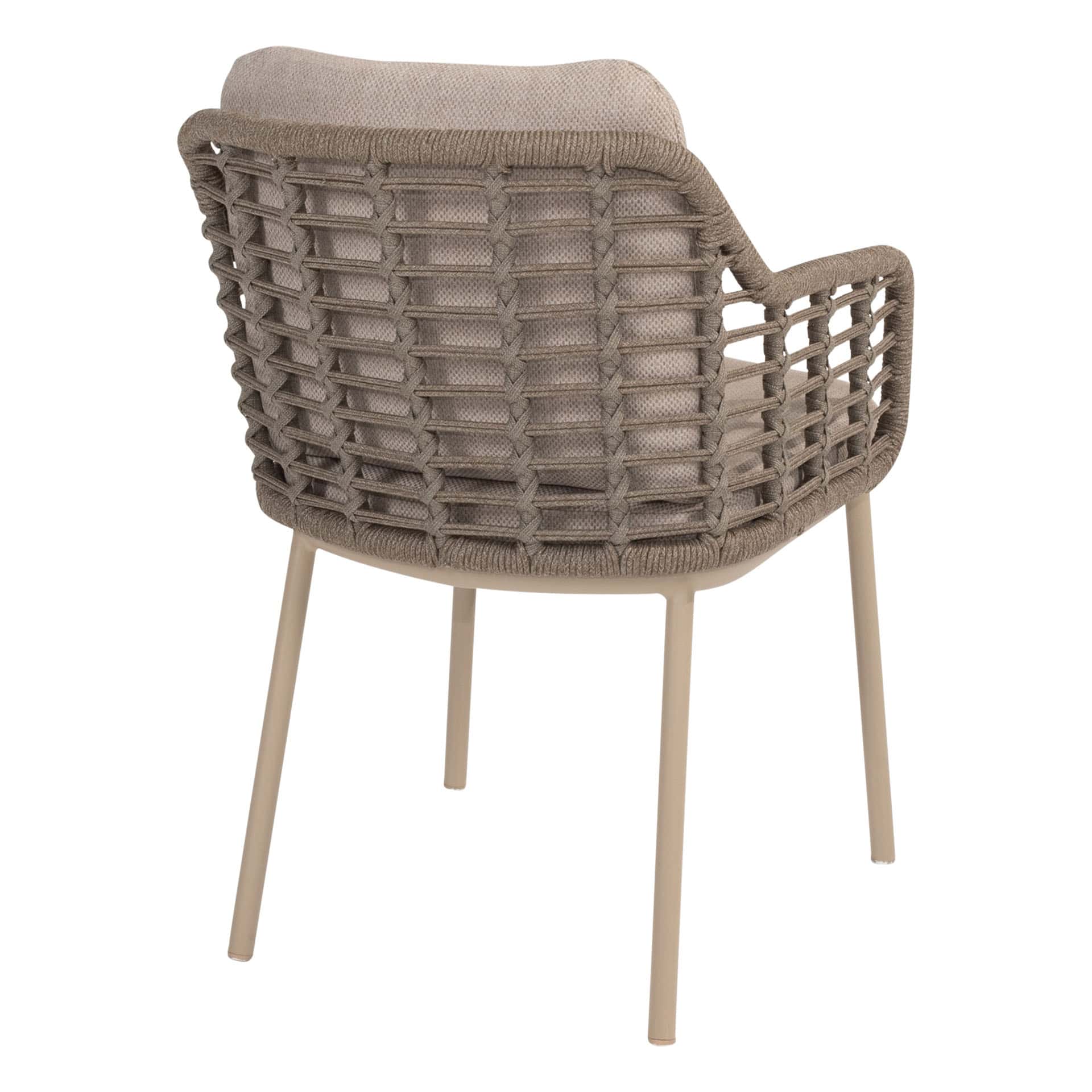 4SO Puglia dining set latte (4 st.) met Sarah tafel ⌀120cm