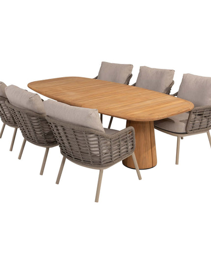 Taste 4SO Puglia niedriger Esstuhl + Capri Low Ess Tisch Tisch ab 240 cm