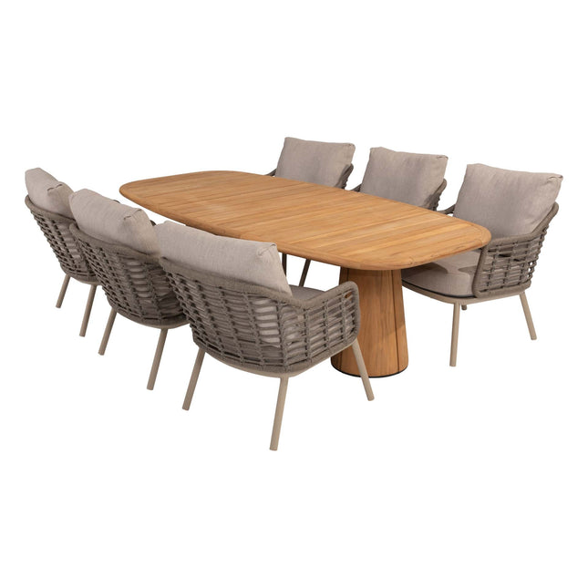 Taste 4SO Puglia niedriger Esstuhl + Capri Low Ess Tisch Tisch ab 240 cm