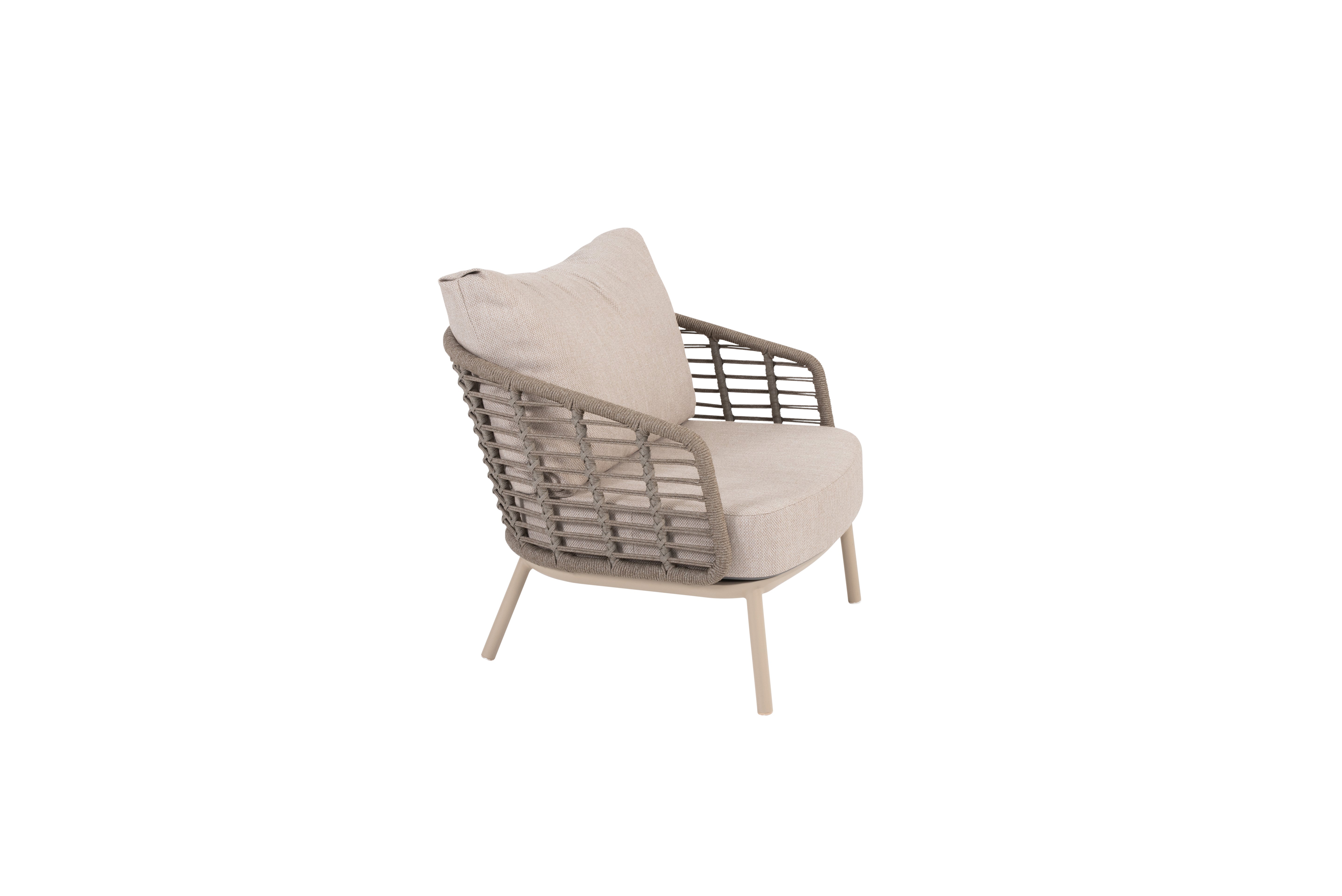 Puglia Lounge Chair Latte - Angled View