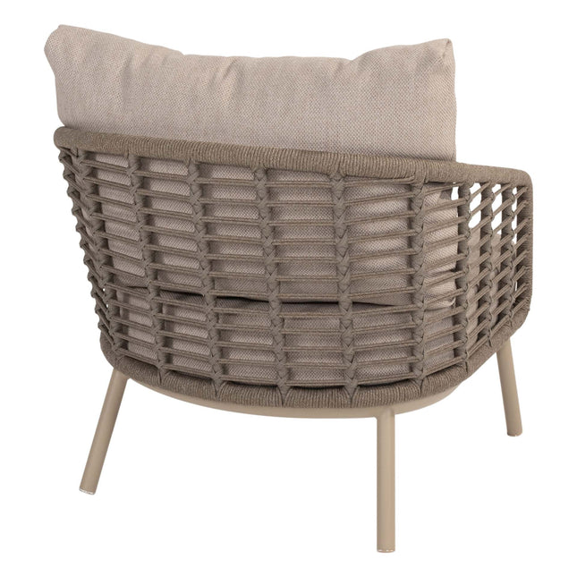 Taste 4SO Puglia Lounge Set Latte, 3-Sitzer-Lounge-Sofa + 2x Lounge Stuhl