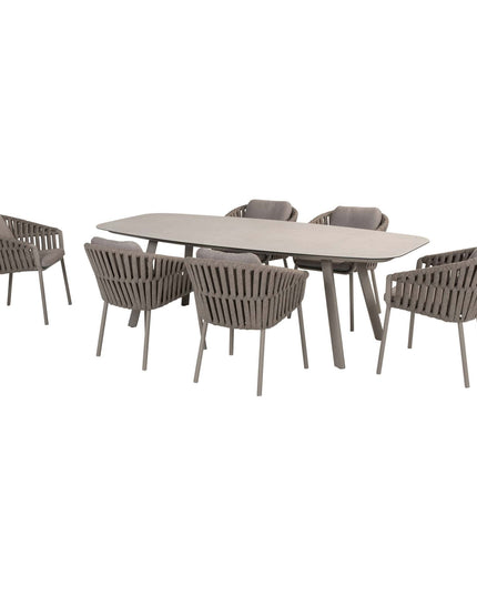 Taste 4SO Owen Essstuhl + Manolo Tischwolke mit bedrucktem Keramiktisch Top 240 cm