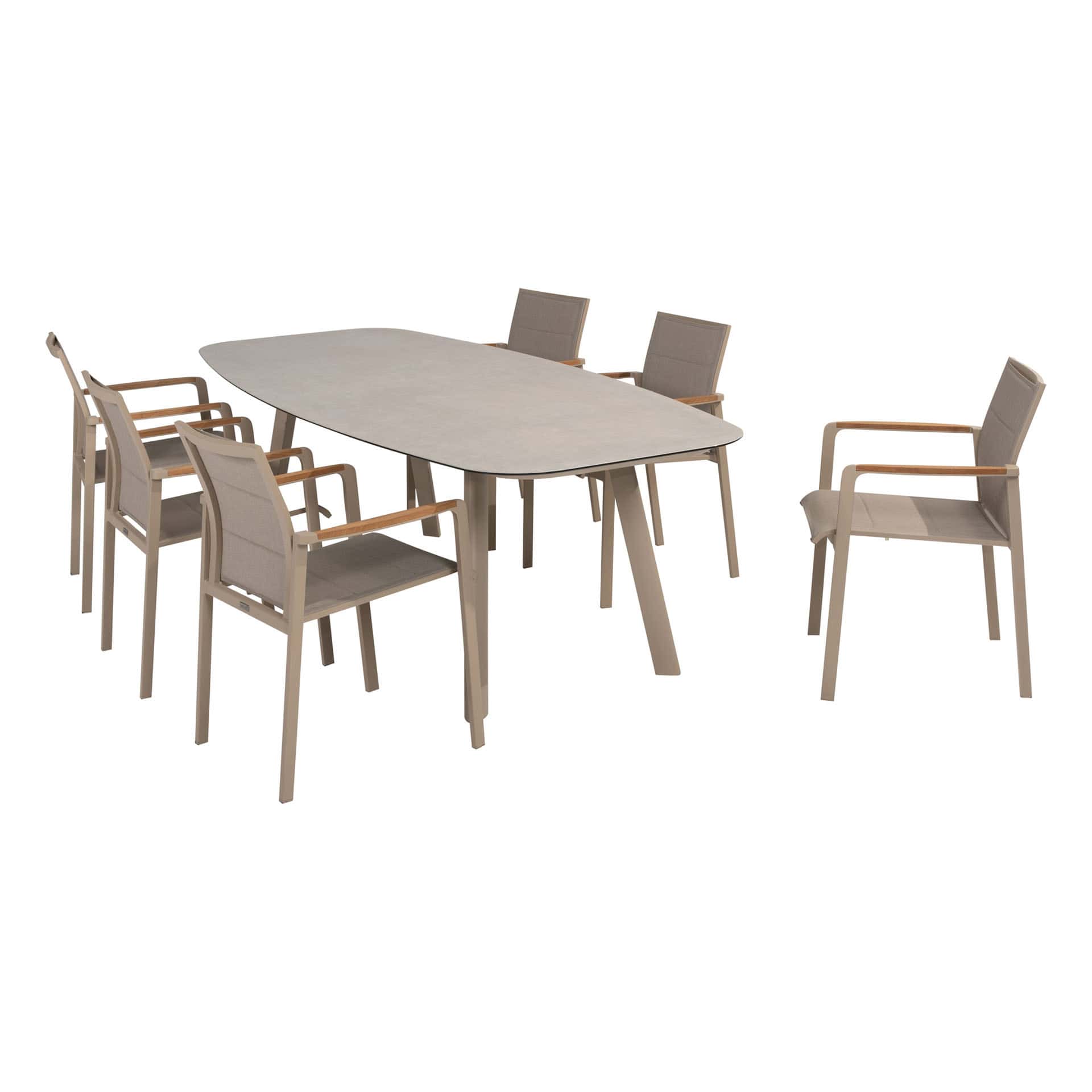 4SO Cortina dining set (6 st.) met Manolo tafel 240x103cm
