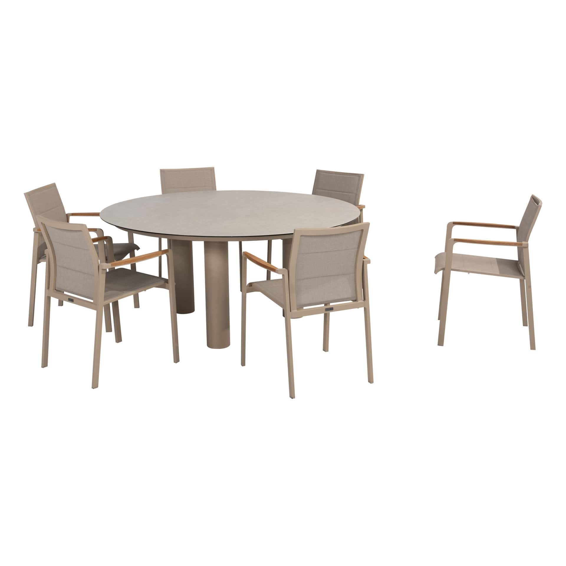 4SO Cortina dining set (6 st.) met Donato tafel ⌀160cm - afbeelding 2