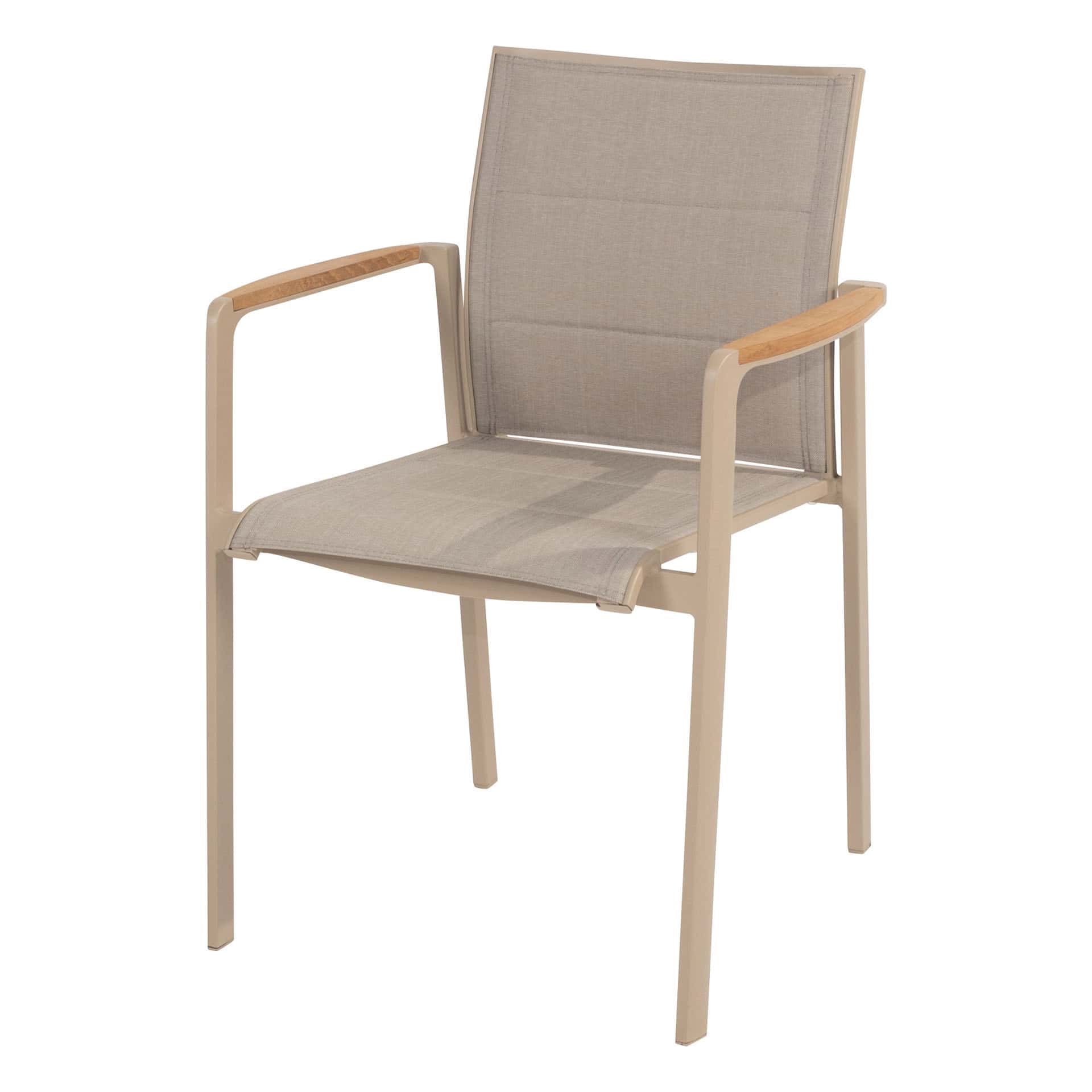 4SO Cortina dining set latte (6 st.) met Prado tafel 240x105cm