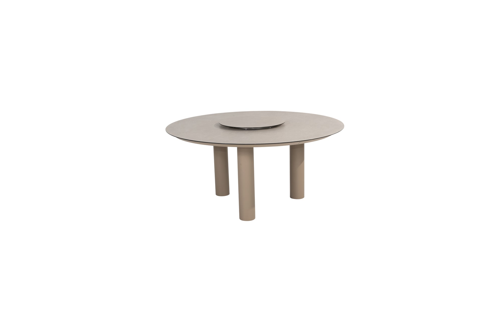 Donato dining table 160cm ceramic print with 3 legs Latte - View 2