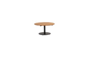 Saba low dining table Teak top 130cm with Anthracite base