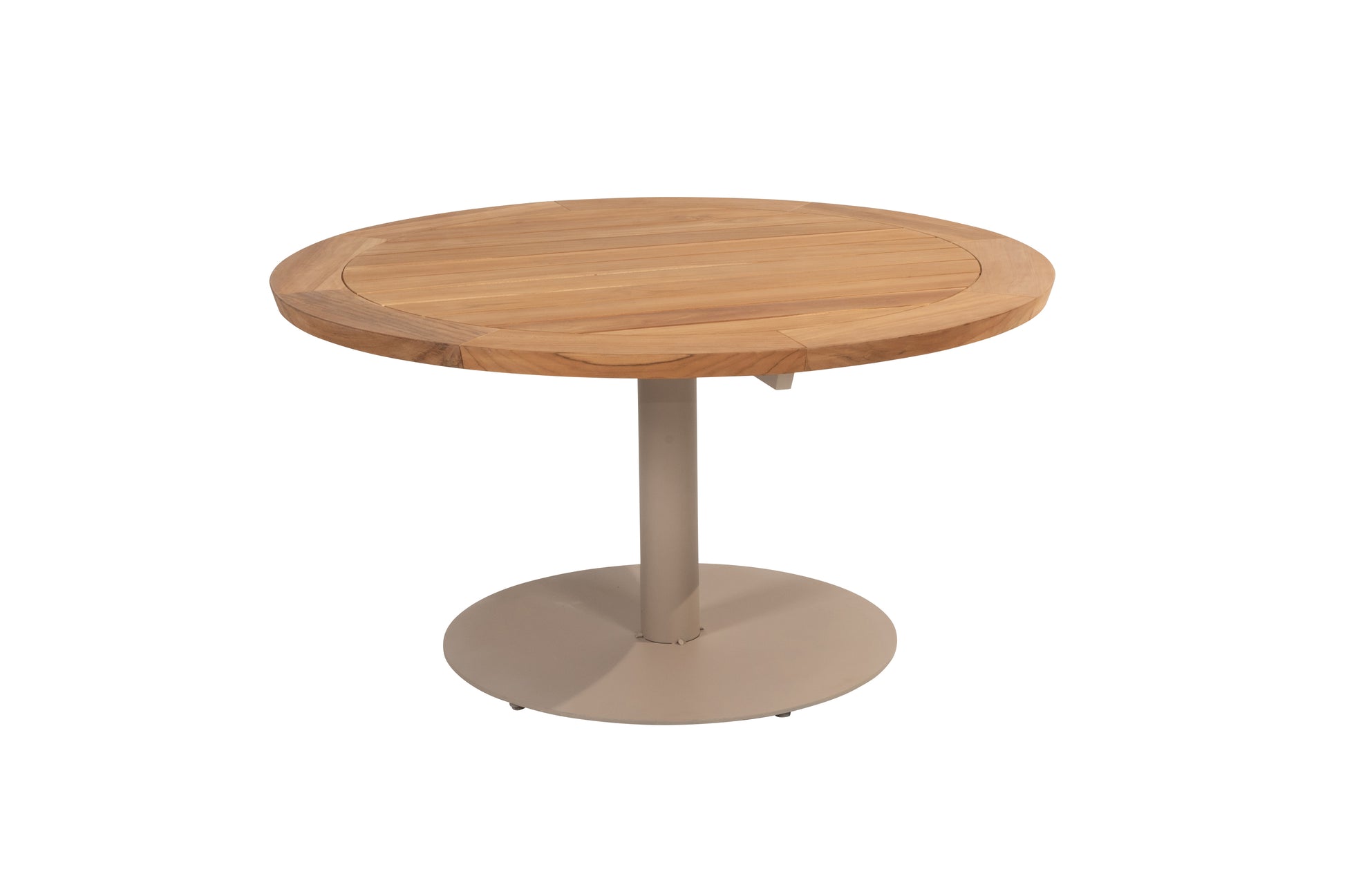 Saba low dining table Teak top 130cm with Latte base - View 2