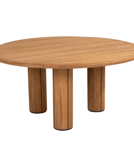 4 Seasons Outdoor Fabrice Essstuhl Latte + Taste 4SO Korsica Tisch Teak 160 Ø cm
