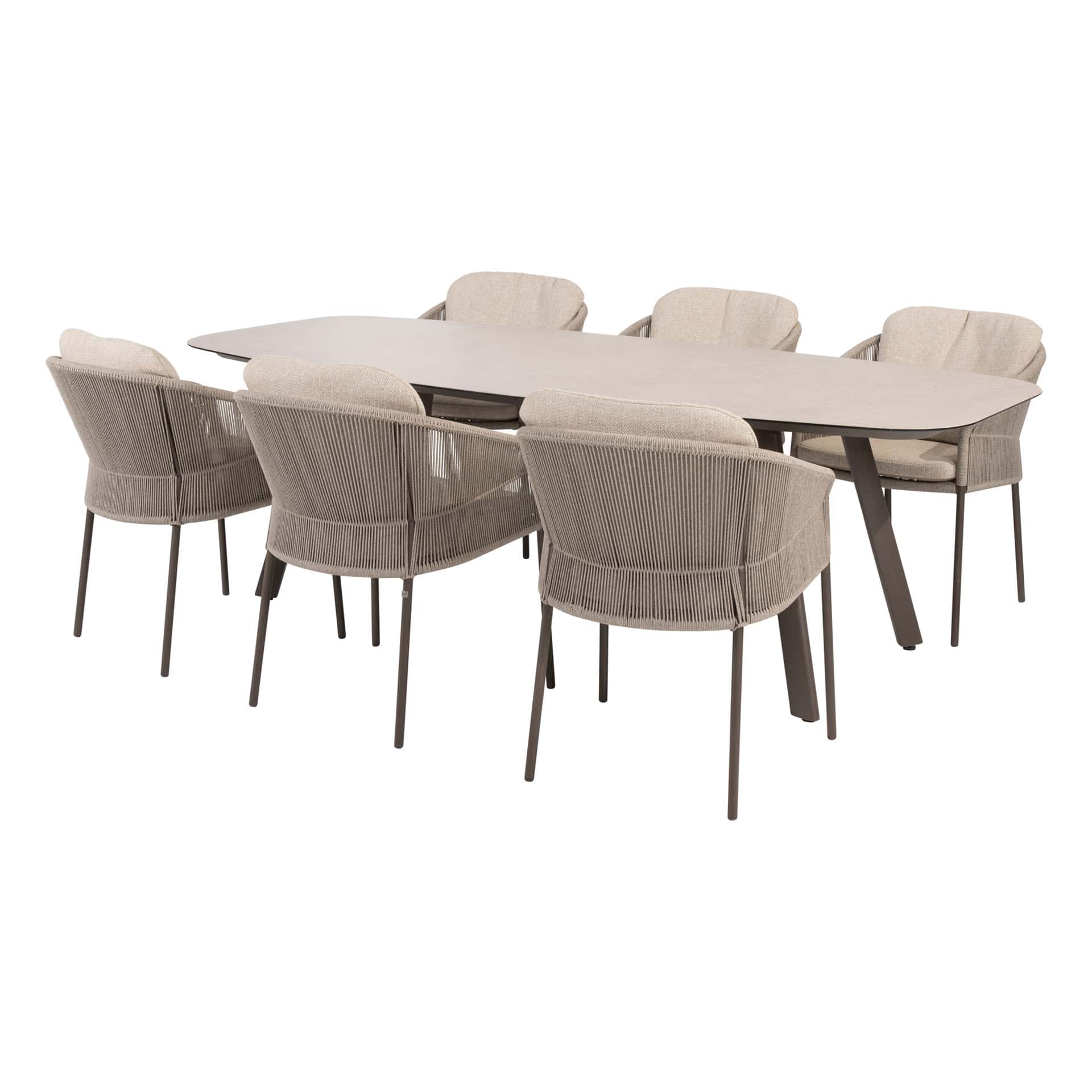 4SO Florence dining set terre (6 st.) met Manolo tafel 240x103cm - afbeelding 7
