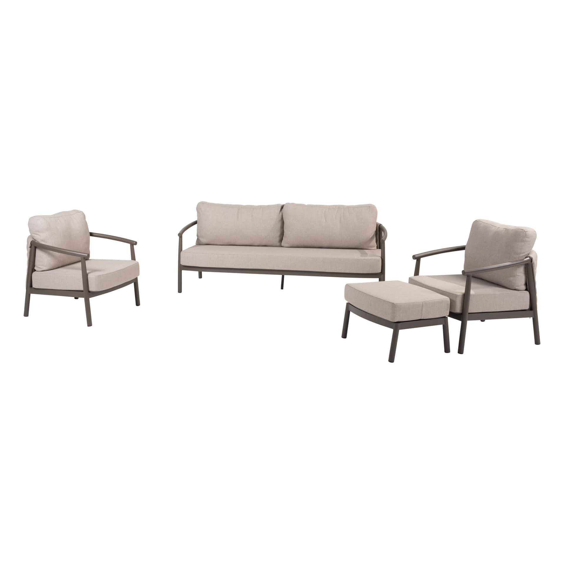 4SO Barolo lounge set terre incl. voetenbank - afbeelding 8