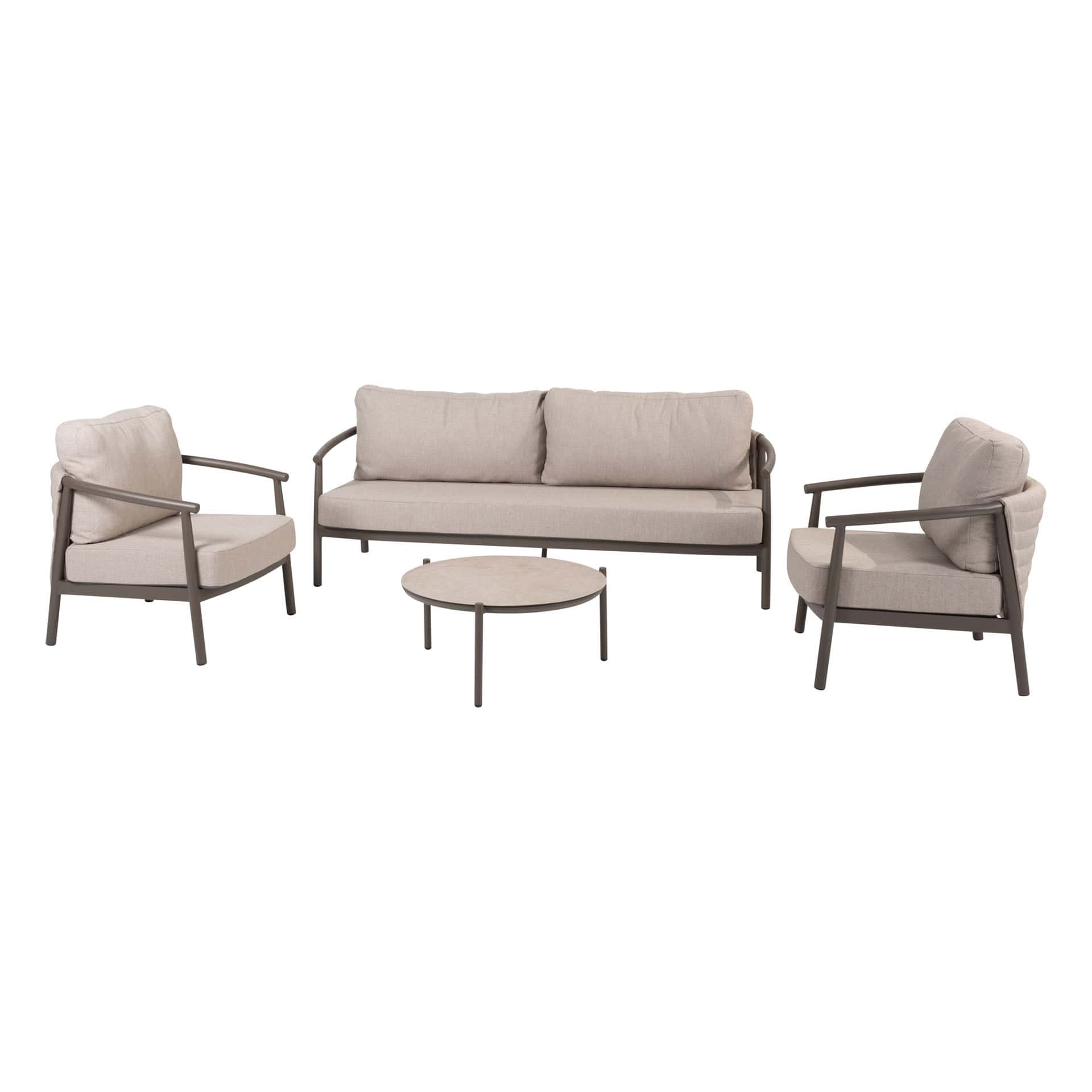 4SO Barolo lounge set terre incl. voetenbank + Taste 4SO Vic salontafel 30cm