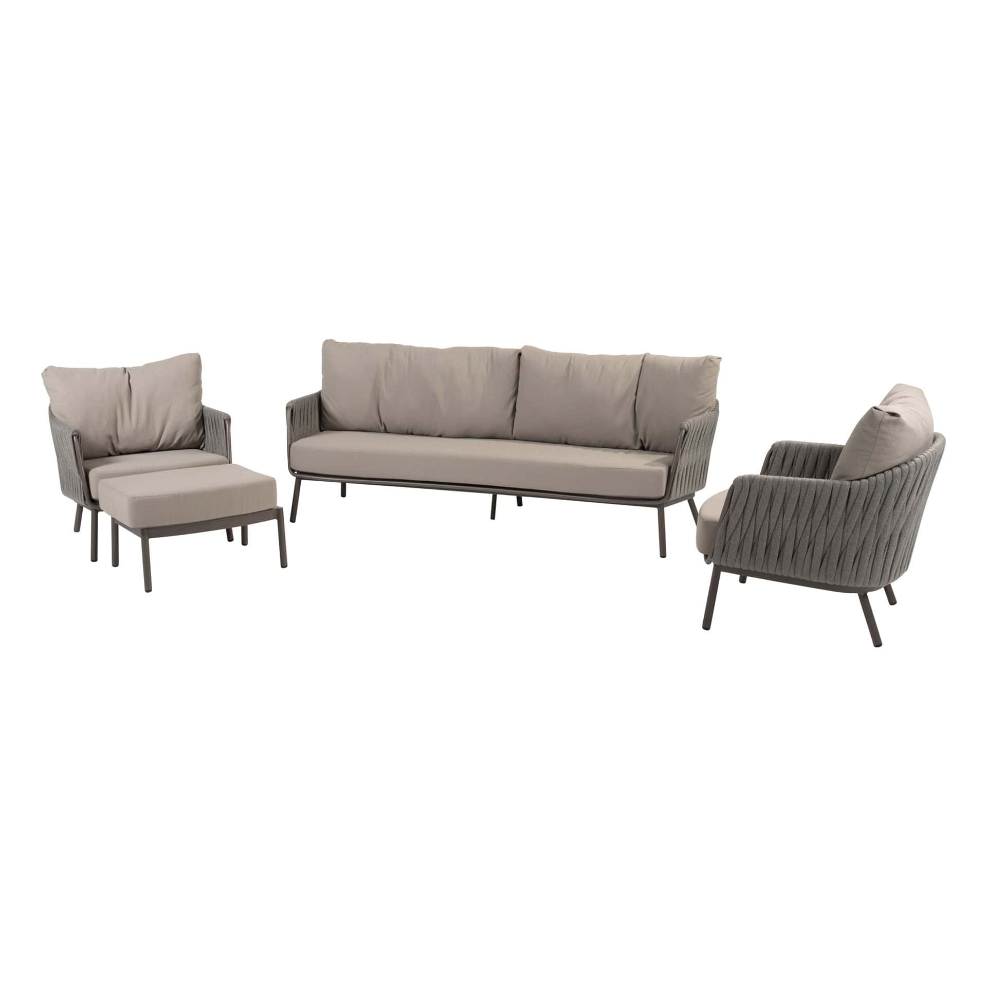 4SO Cannes lounge set terre incl. voetenbank - afbeelding 7