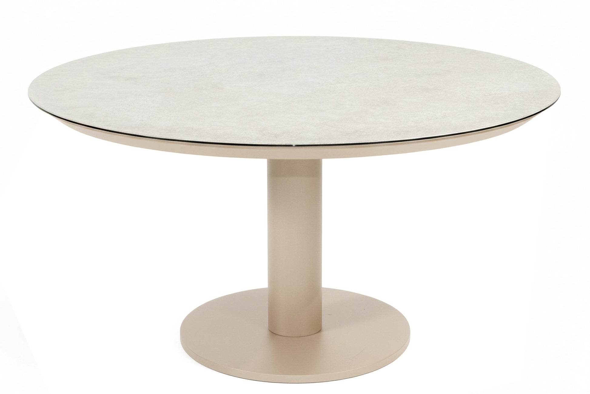 Sarah low dining table Latte with ceramic print top 130cm