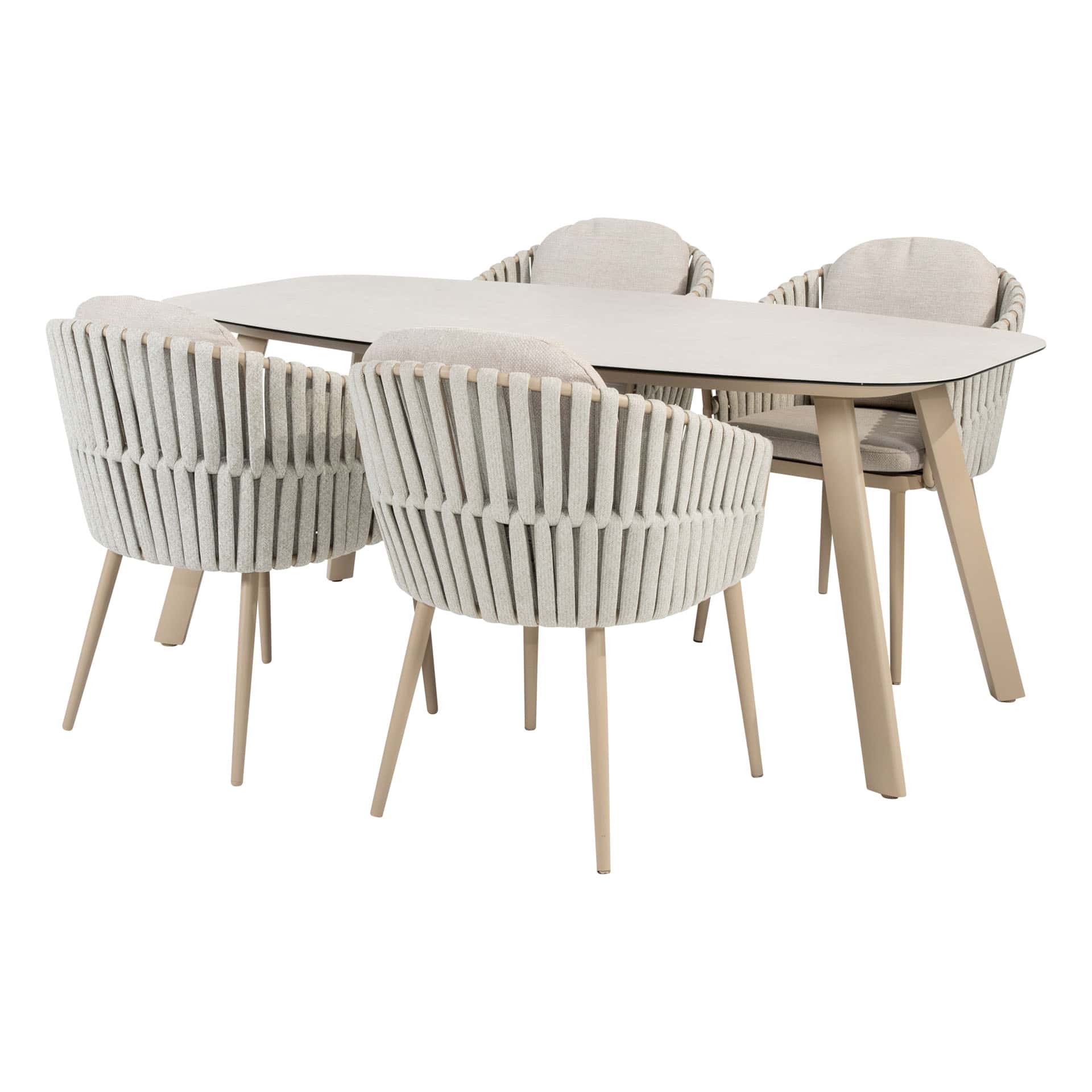 4SO Eva dining set latte (6 st.) met Manolo tafel 180x95cm - afbeelding 8