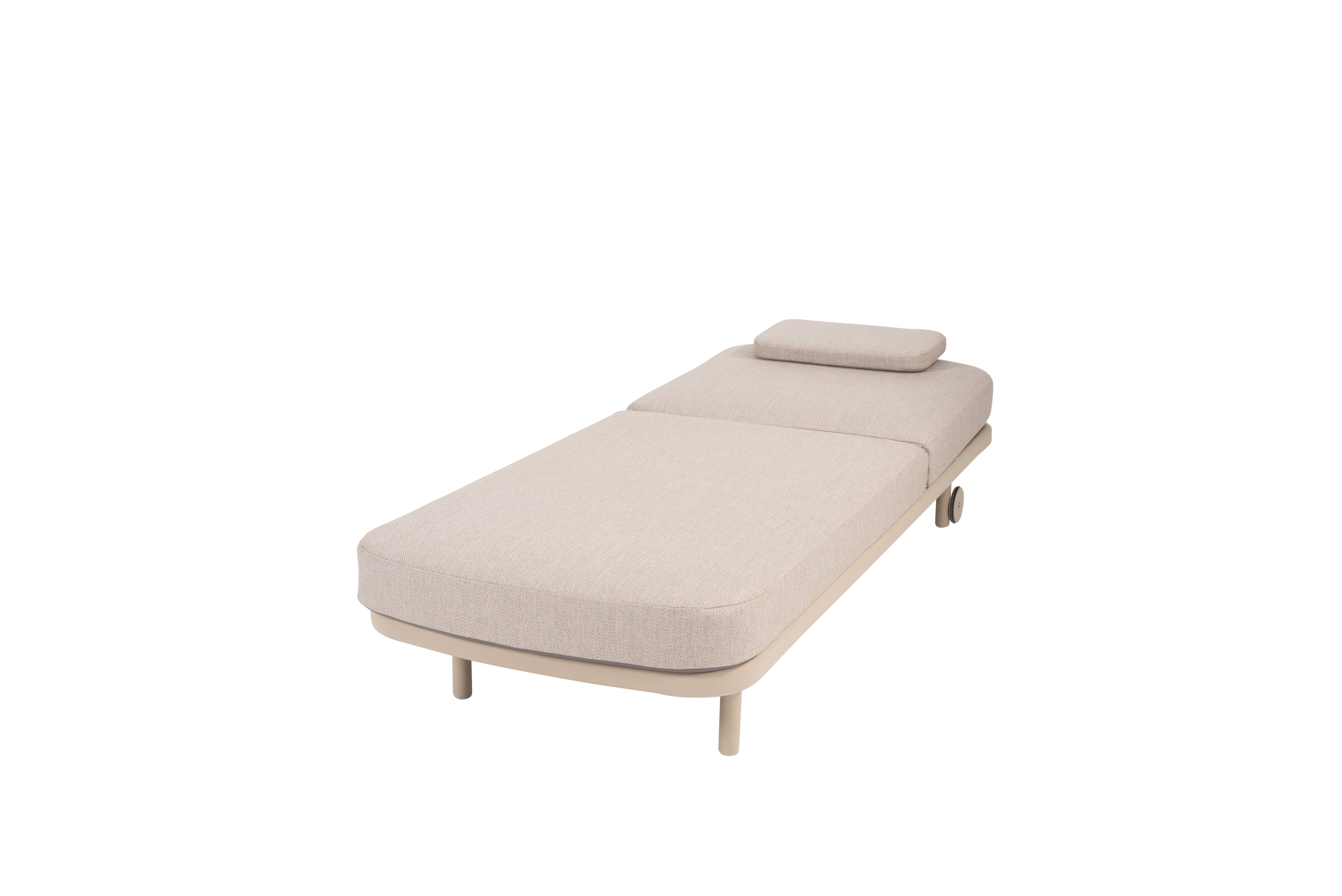 Taste 4SO Milano sunbed latte with cushion and headrest - SKU 91846