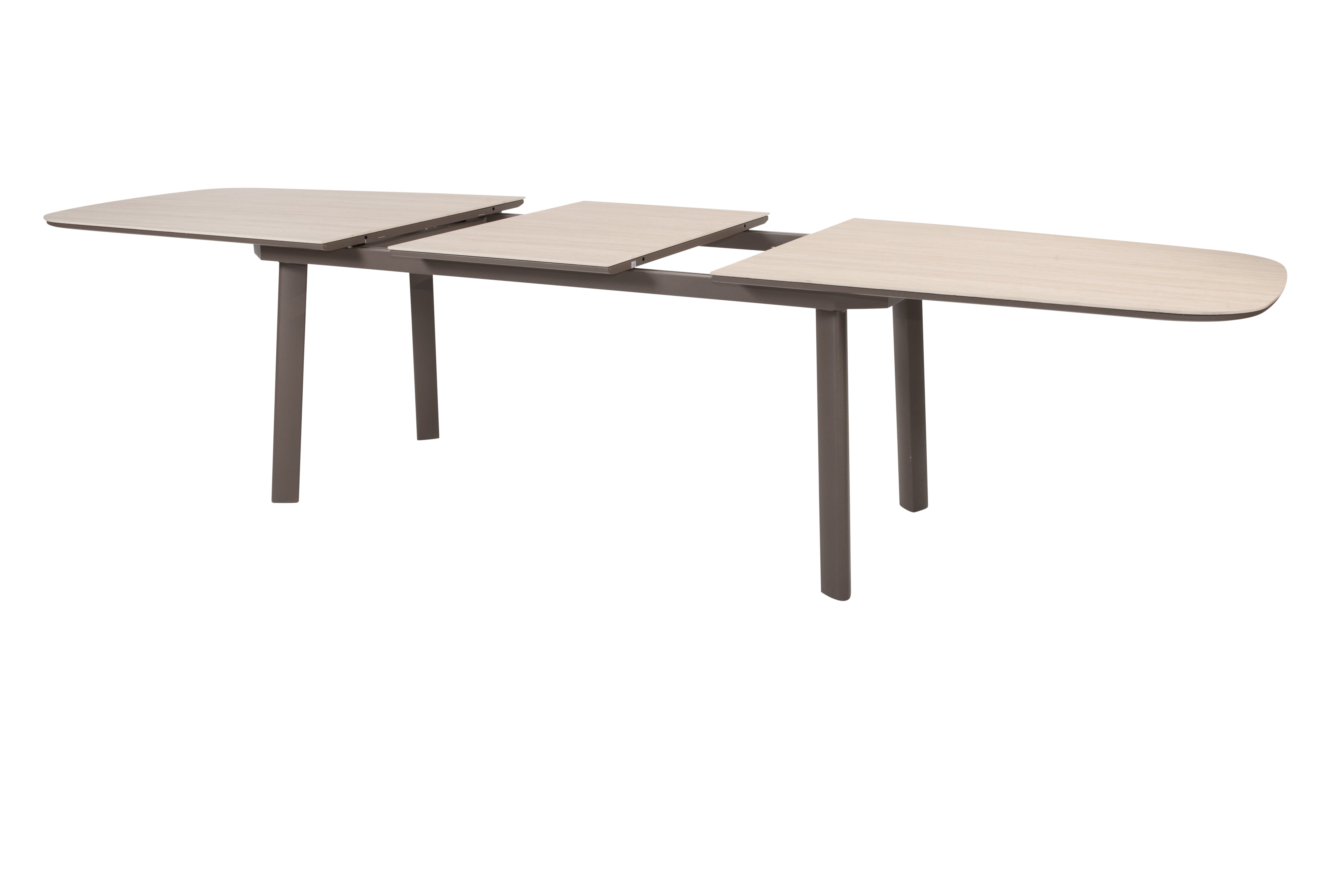 Taste 4SO Manolo extending table terre/ceramic travertin 230 - 290 cm barrel - SKU 91854