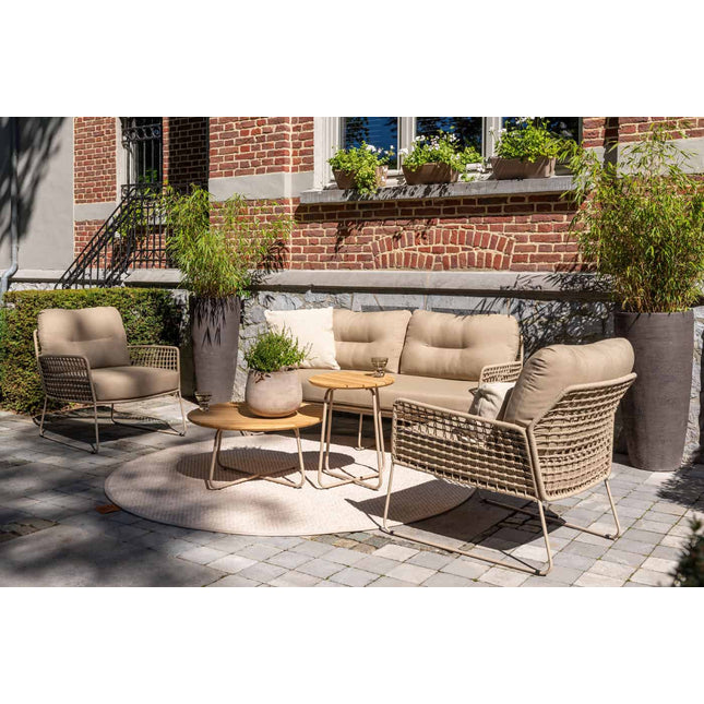 4 Seasons Outdoor im Freien 4SO Albano Lounge Set + Verdi Coucht Tabelle 73 Ø CM Latte