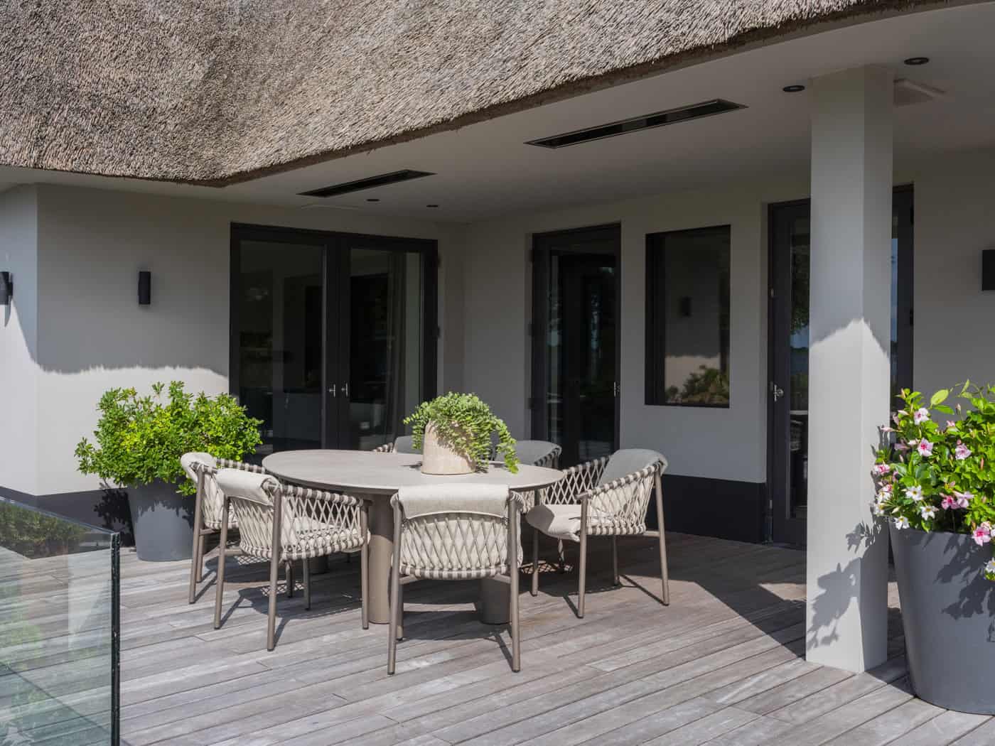 4SO Allora dining set terre (6 st.) met Arizona tafel 240x120cm