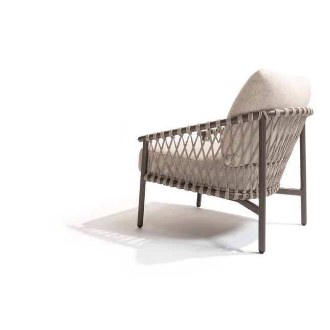 4 Jahreszeiten Outdoor Allora Bistro Lounge Set + Boaz Seitentabelle 45 Ø CM Terre