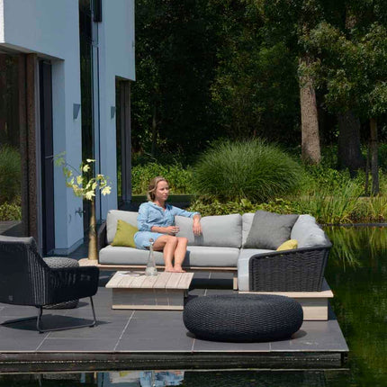 4 Seasons Outdoor Makkaron Couchtisch 95 cm Ø Anthrazit