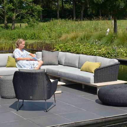 4 Seasons Outdoor Makkaron Couchtisch 95 cm Ø Anthrazit