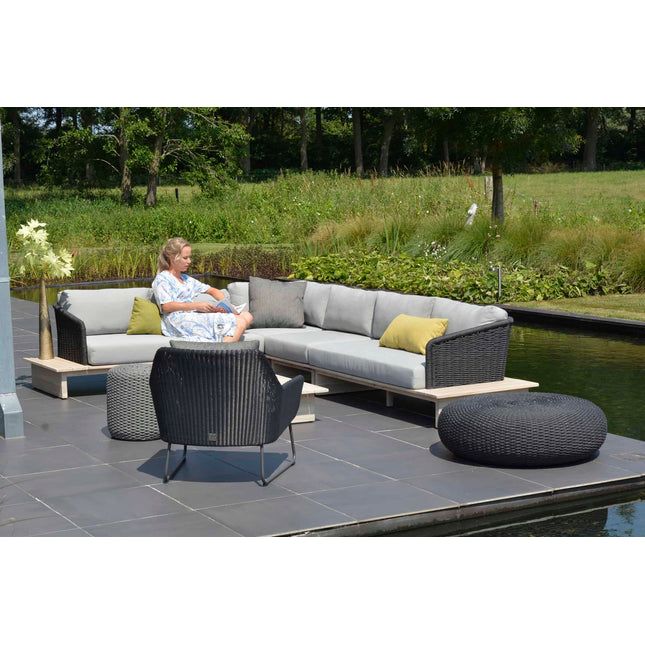 4 Seasons Outdoor Makkaron Couchtisch 95 cm Ø Anthrazit