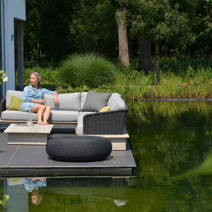 4 Seasons Outdoor Makkaron Couchtisch 95 cm Ø Anthrazit