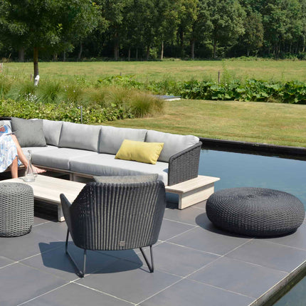 4 Seasons Outdoor Makkaron Couchtisch 95 cm Ø Anthrazit