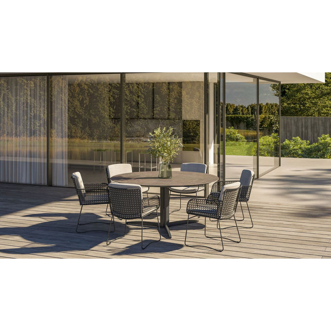 4 Seasons Outdoor Aprilla Essstuhl Anthrazit inkl. 2 Kissen